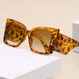 Women’s large cat-eye sunglasses with thick frame design, European-inspired fashion eyewear for outdoor travel and daily wear.
