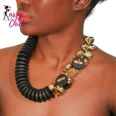 Wood Beads Handmade Statement Boho Necklace Sassy Chick