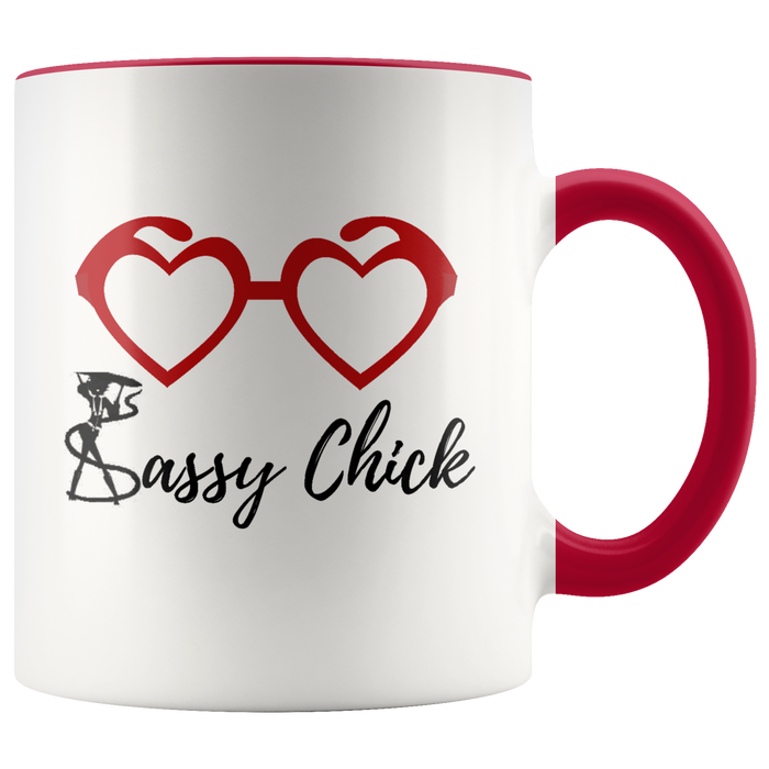 Mug Heart Glass Ceramic Accent Mug - Red | Shop Sassy Chick