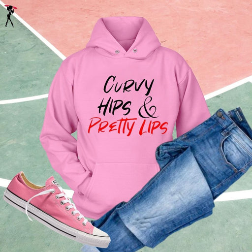 Curvy Hips & Pretty Lips Hoodies