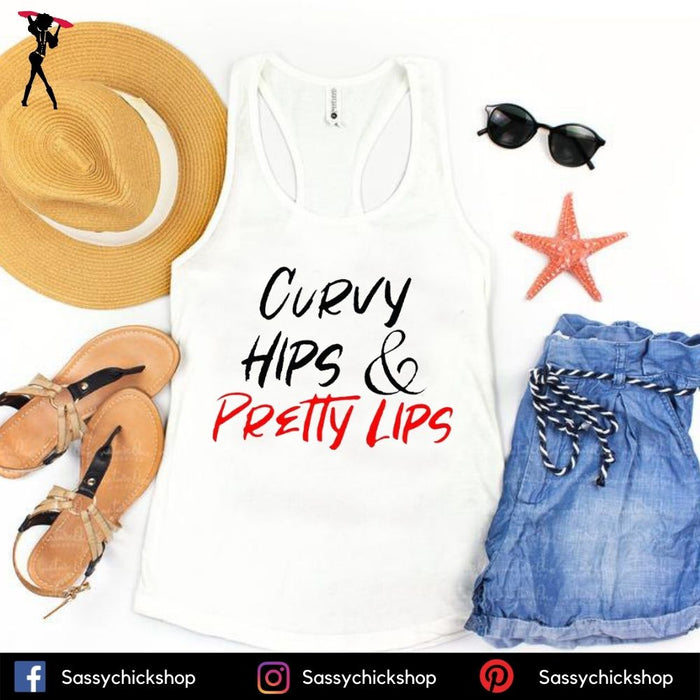 Curvy Hips & Pretty Lips Tanks - Shop Sassy Chick 