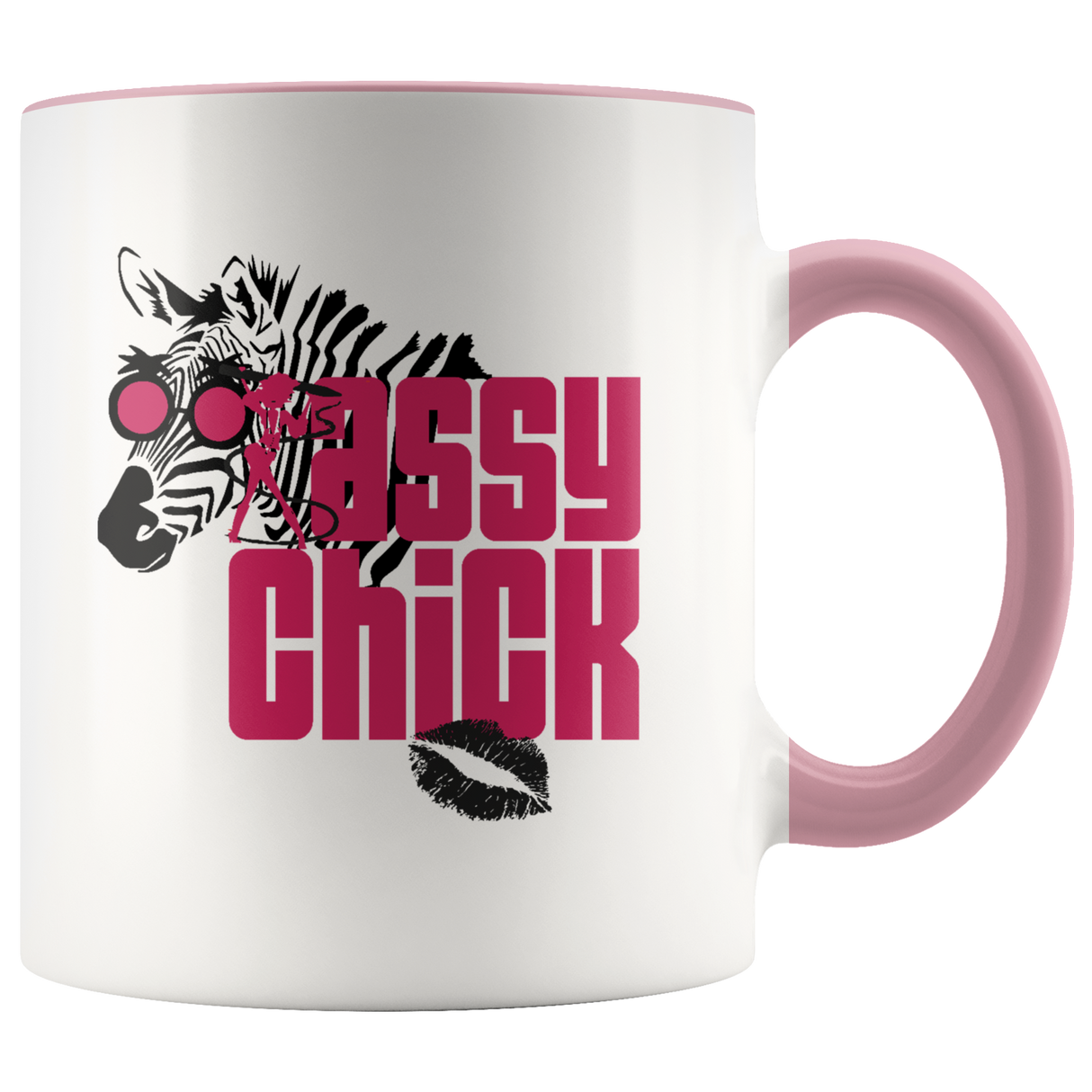 Sassy Chick Zebra Accent Ceramic Coffee Mug - Pink | Shop Sassy Chick