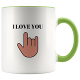 I Love You Mug Ceramic Accent Mug - Green | Shop Sassy Chick