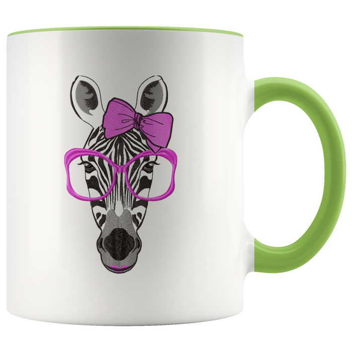 Zebra mug Ceramic White Coffee Mug - Green | Shop Sassy Chick