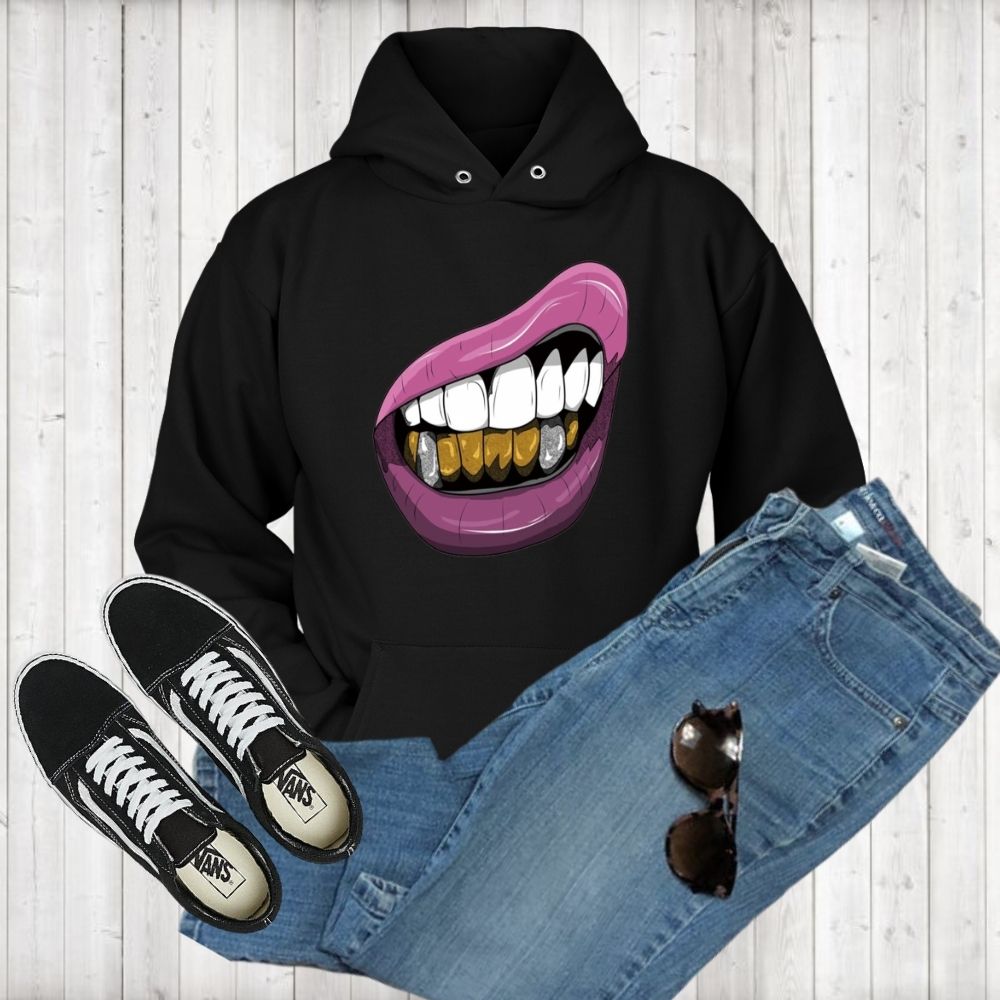 Purple Lips Hoodies