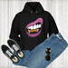 Purple Lips Hoodies