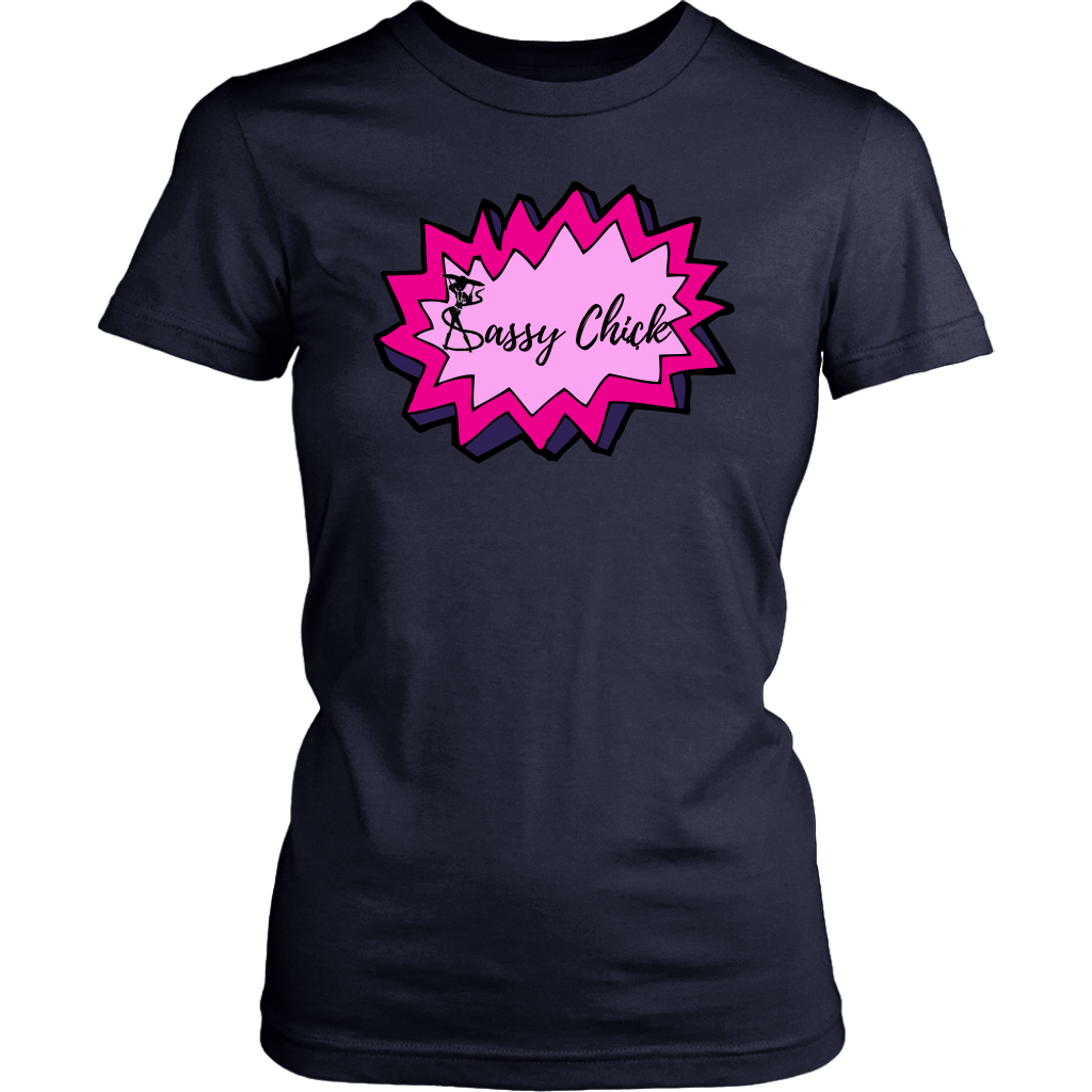 Sassy Power Women's Unisex T-Shirt - Navy | Shop Sassy Chick