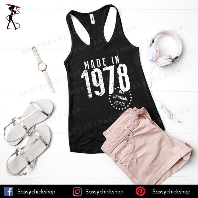 Made In 1978 Tanks - Shop Sassy Chick 