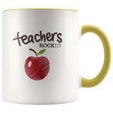 Teachers Rock Mug Ceramic Accent Mug - Yellow | Shop Sassy Chick
