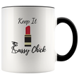 Mug Red Lipstick Ceramic Accent Mug - Black | Shop Sassy Chick