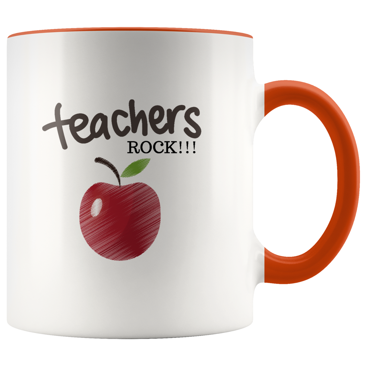 Teachers Rock Mug Ceramic Accent Mug - Orange  | Shop Sassy Chick