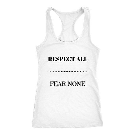 Respect All Racerback Tank Top - White | Shop Sassy Chick