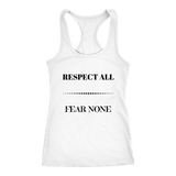 Respect All Racerback Tank Top - White | Shop Sassy Chick
