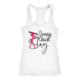Sassy Chick Slay Racerback Tank Top - White | Shop Sassy Chick