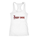  Sassy Red Racerback Tank Top - White | Shop Sassy Chick