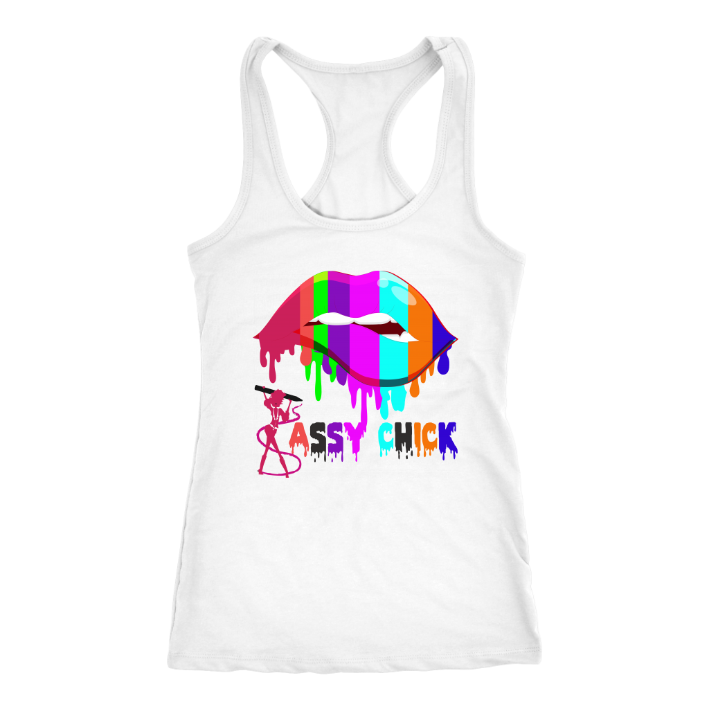 Sassy Drip Racerback Tank Top - White | Shop Sassy Chick
