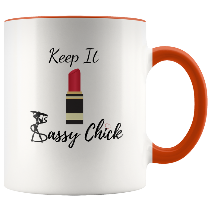 Mug Red Lipstick Ceramic Accent Mug - Orange | Shop Sassy Chick