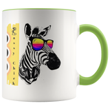 Mug Zebra Ceramic Accent Mug - Green | Shop Sassy Chick