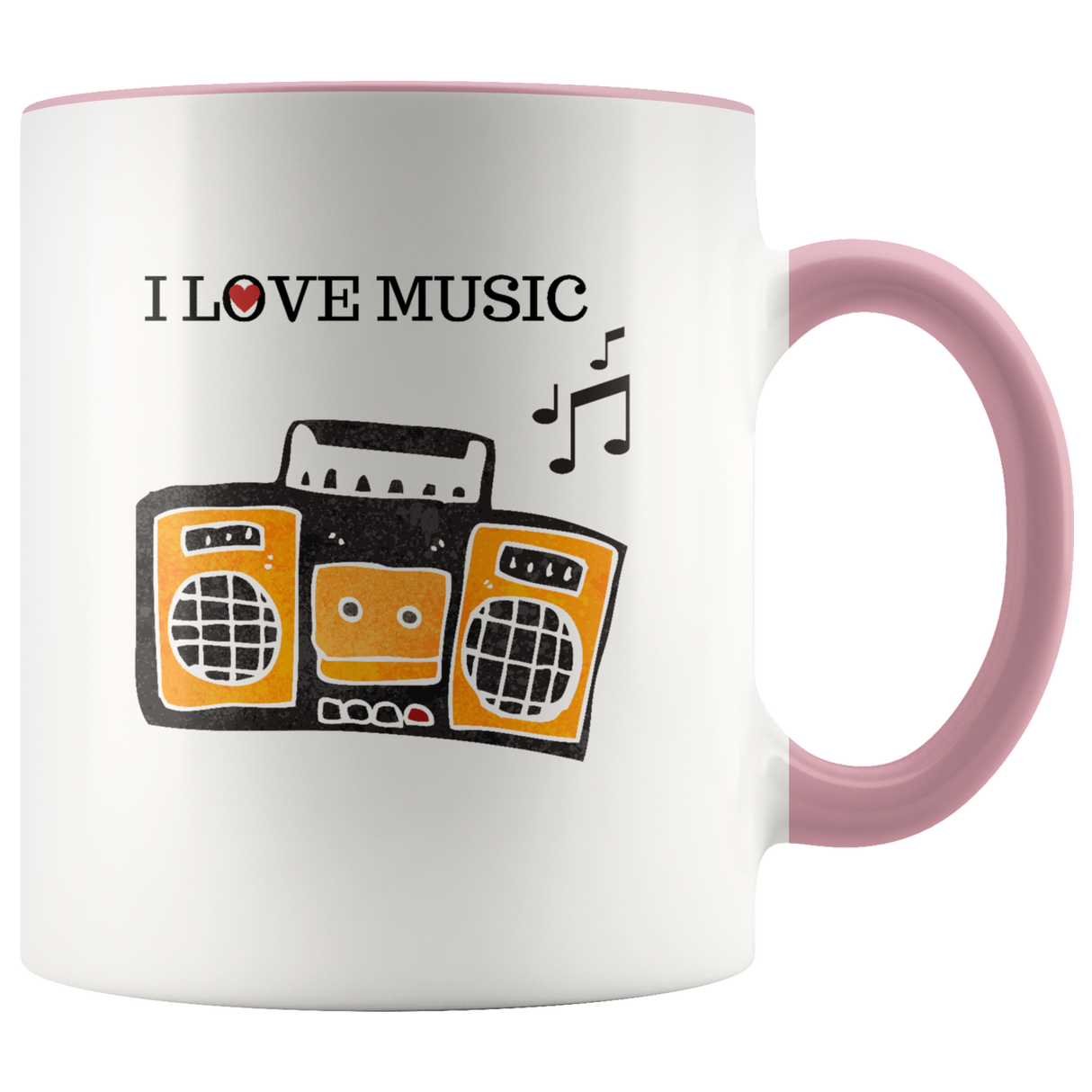 Mug I Love Music Ceramic Accent Mug - Pink | Shop Sassy Chick
