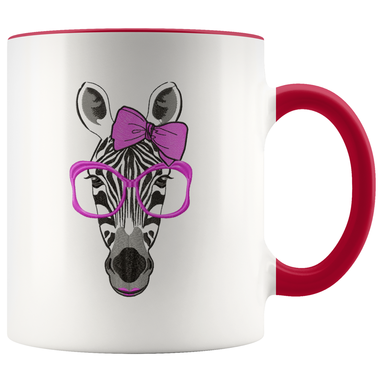 Zebra mug Ceramic White Coffee Mug - Red | Shop Sassy Chick