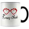 Mug Heart Glass Ceramic Accent Mug - Black | Shop Sassy Chick