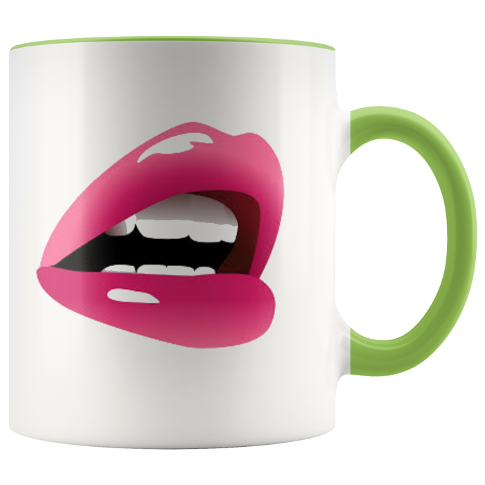 Mug Sassy Mouth Ceramic Accent Mug - Green | Shop Sassy Chick