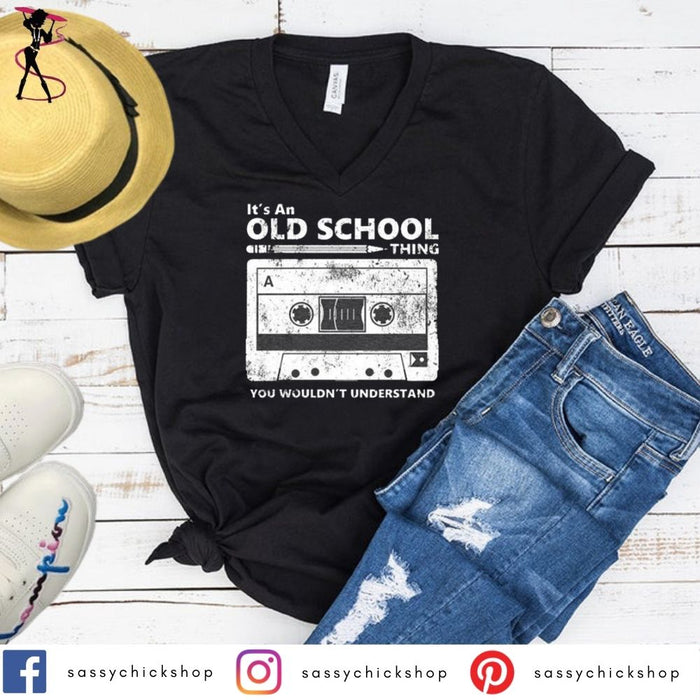 Old School Thing V-Neck - Shop Sassy Chick 