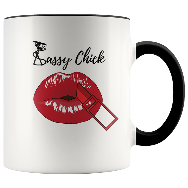 Mug Kiss Ceramic Accent Coffee Mug - Black | Shop Sassy Chick