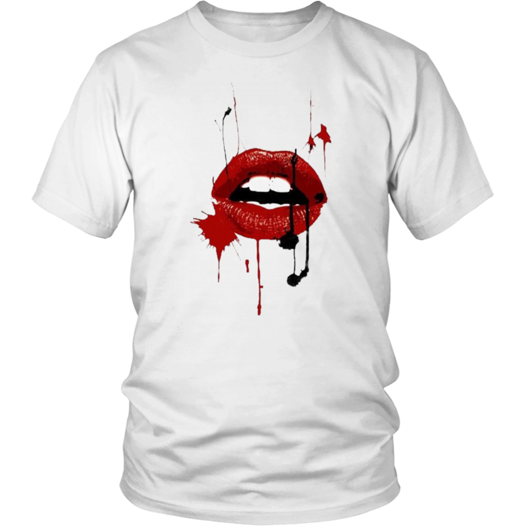 Black Red Lips T-Shirt - Shop Sassy Chick 
