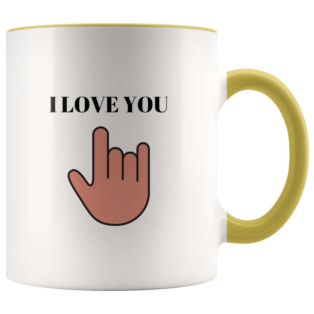 I Love You Mug Ceramic Accent Mug - Yellow | Shop Sassy Chick