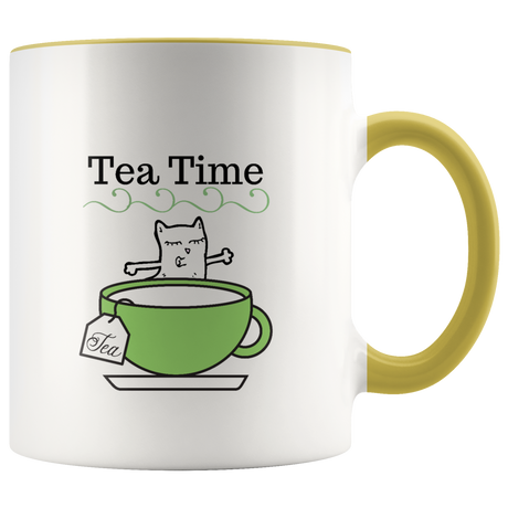 Mug Tea Ceramic Accent Mug - Yellow | Shop Sassy Chick
