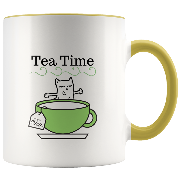 Mug Tea Ceramic Accent Mug - Yellow | Shop Sassy Chick