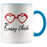 Mug Heart Glass Ceramic Accent Mug - Blue | Shop Sassy Chick