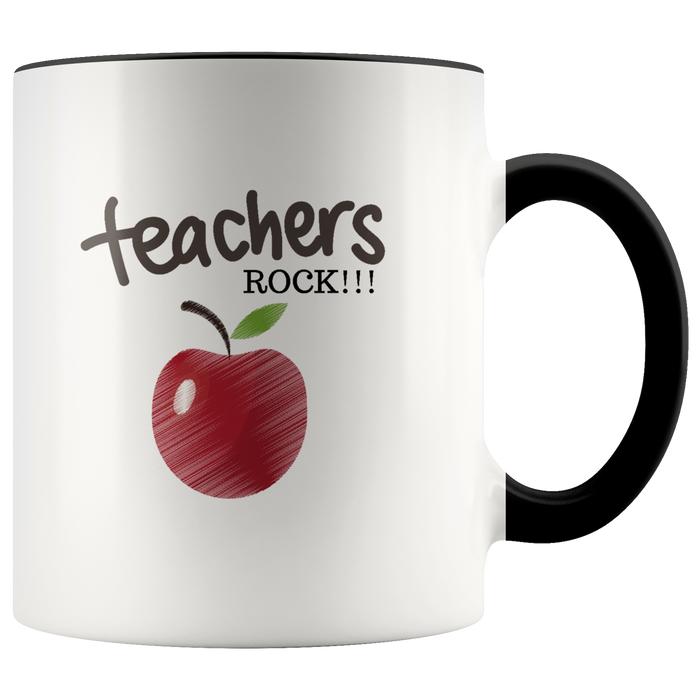 Teachers Rock Mug Ceramic Accent Mug - Black | Shop Sassy Chick
