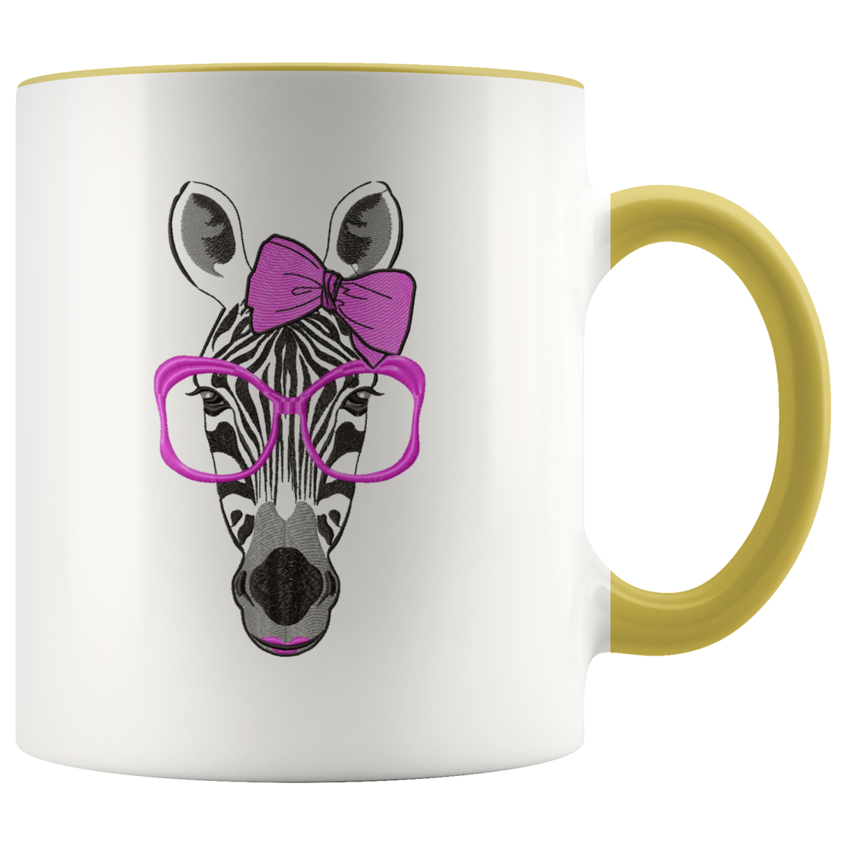 Zebra mug Ceramic White Coffee Mug - Yellow | Shop Sassy Chick