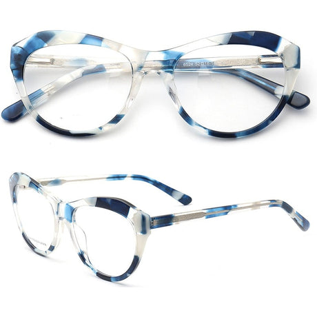 Patterned Cat Eye Optical Eyeglasses