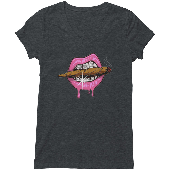 Bite Cigar V-neck Shirt