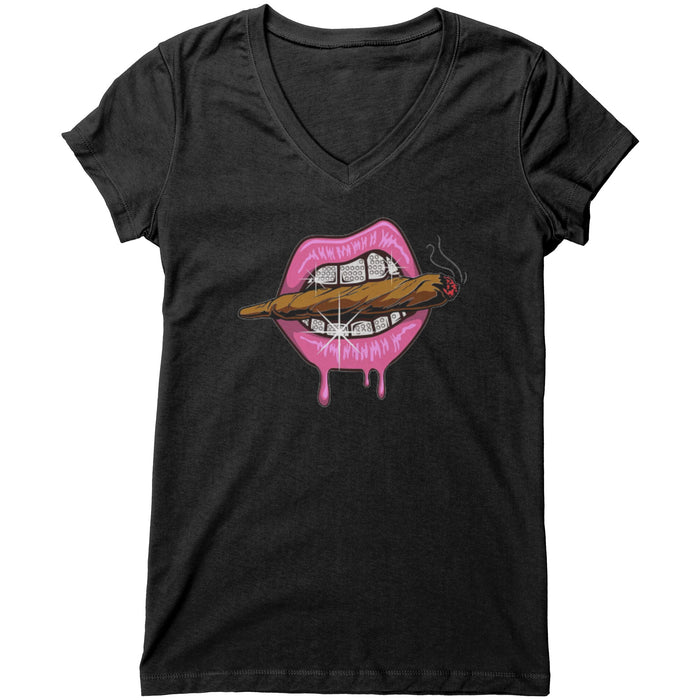 Bite Cigar V-neck Shirt