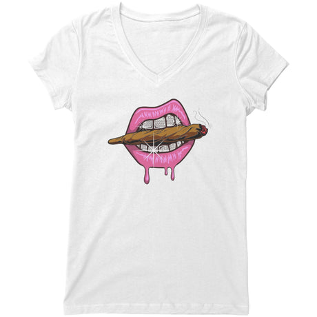 Bite Cigar V-neck Shirt