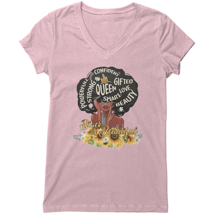 Black is Beautiful V-neck Shirt