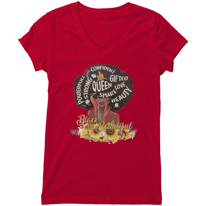 Black is Beautiful V-neck Shirt