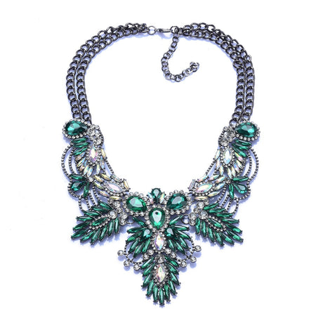 Emerald Bohemian Crystal Necklace