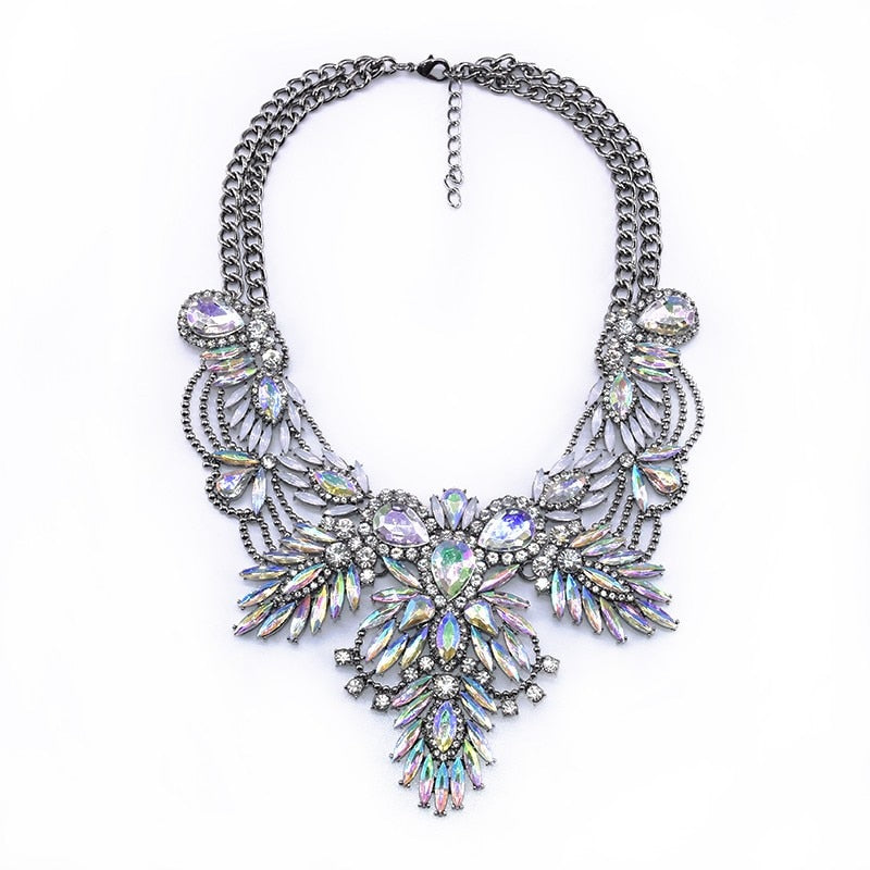 Silver Bohemian Crystal Necklace