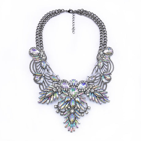 Silver Bohemian Crystal Necklace