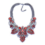 Red Bohemian Crystal Necklace