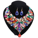 Multicolor Boho Crystal Jewelry Set