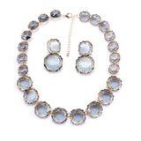 Black Candy Color Transparent Gem Necklace