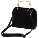 Back of Cat Metal Handle  Handbag