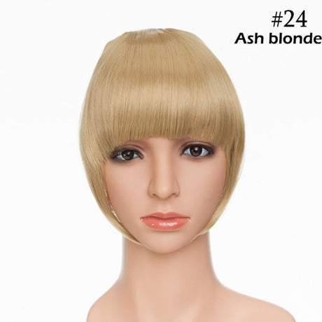 Ash Blonde Clip In Bangs Hair Extensions