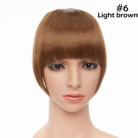 Light Brown Clip In Bangs Hair Extensions